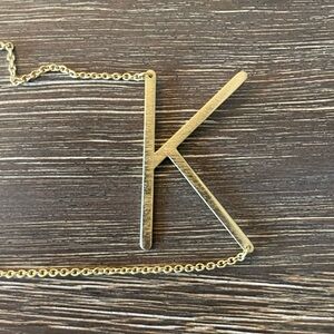 Anthropologie Letter K Monogram Necklace.